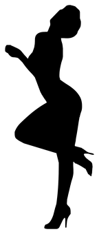 Silhoueta unei fete dansând Fundal