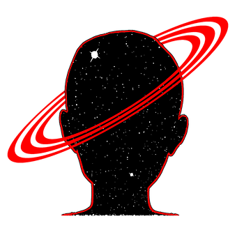Siluetă a Minții Cosmice Fundal