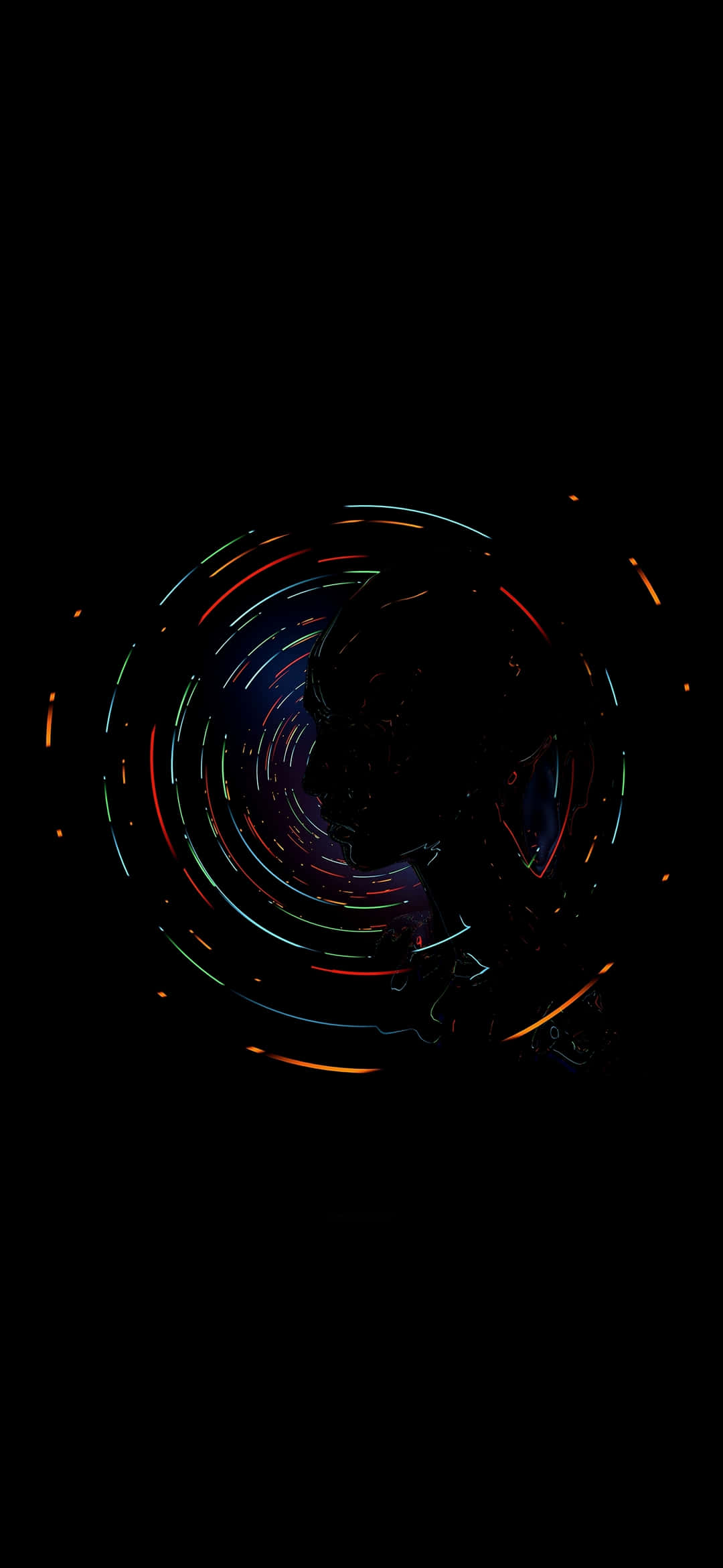 Abstract Face Silhouette Pixel 3XL AMOLED Background Fundal