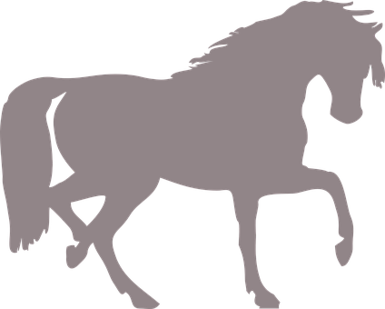 Siluetă de cal în galop Fundal