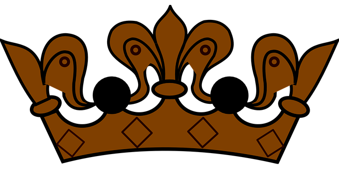 Siluetă de Coroană de Bronz Fundal