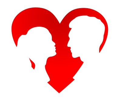 Siluetă de inimă de Valentine's Day Fundal