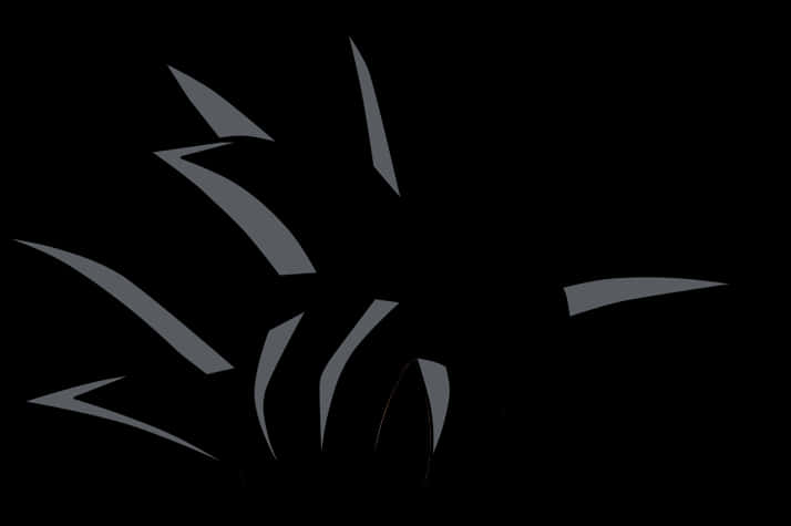 Siluetă Goku Black pe fundal întunecat Fundal