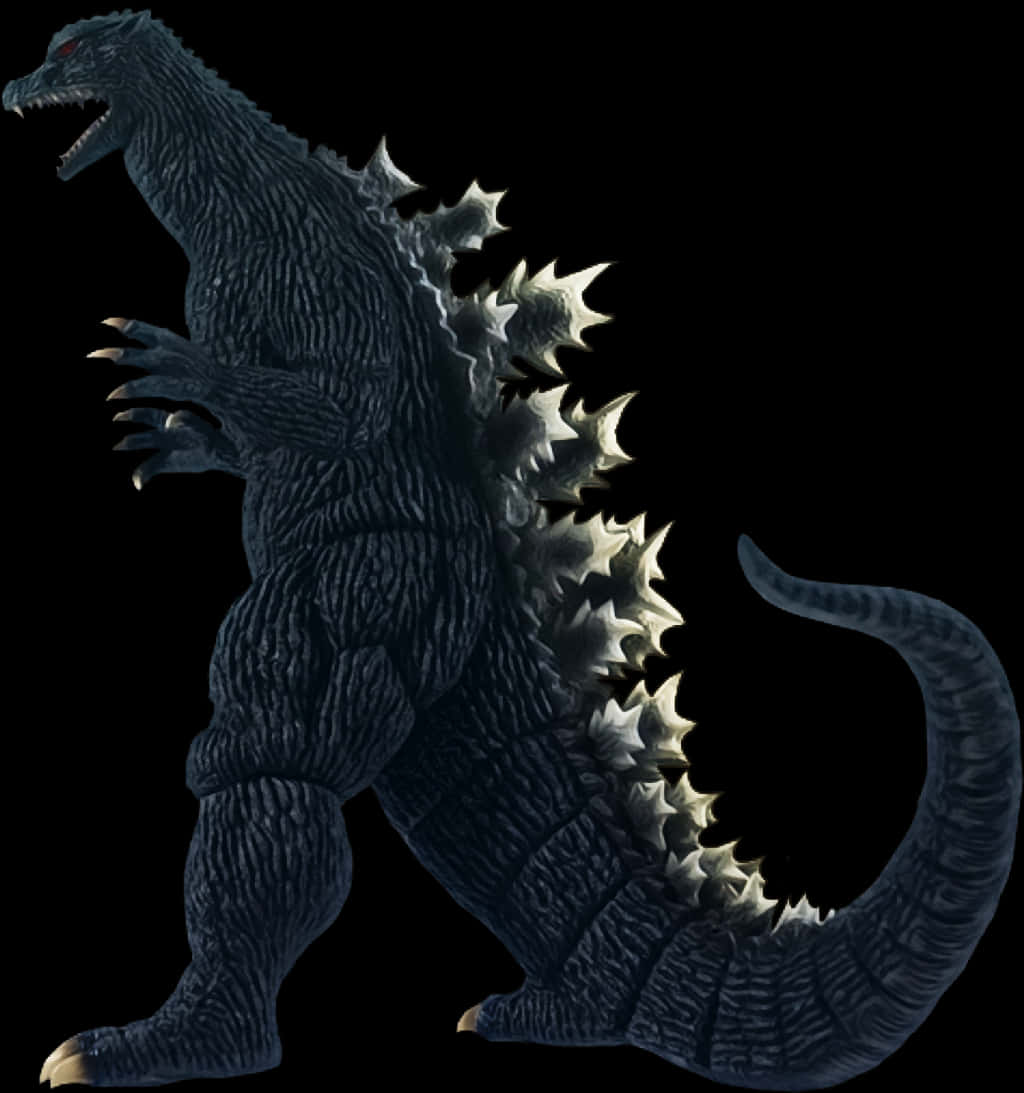 Siluetă iconică a figurinei Godzilla Fundal