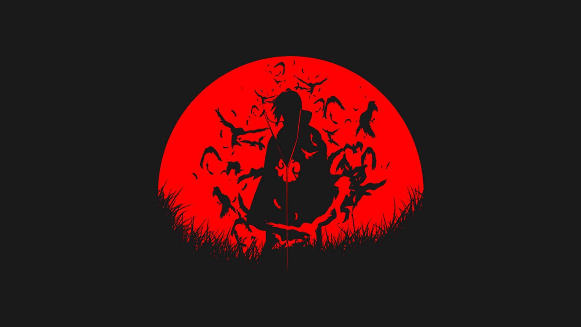 Siluetă Itachi Akatsuki PC Fundal