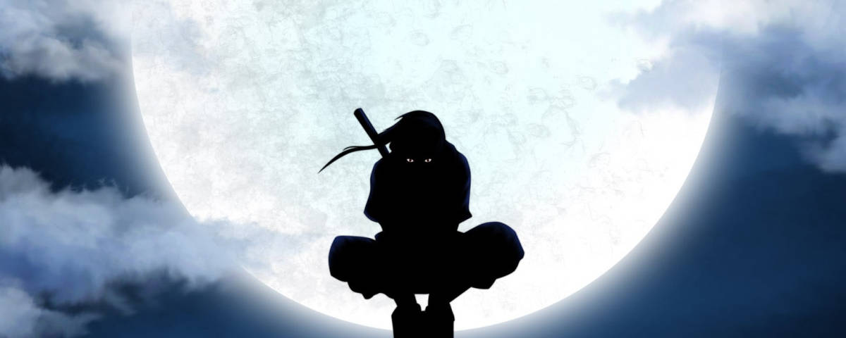Siluetă Itachi Uchiha 1200x480 Fundal