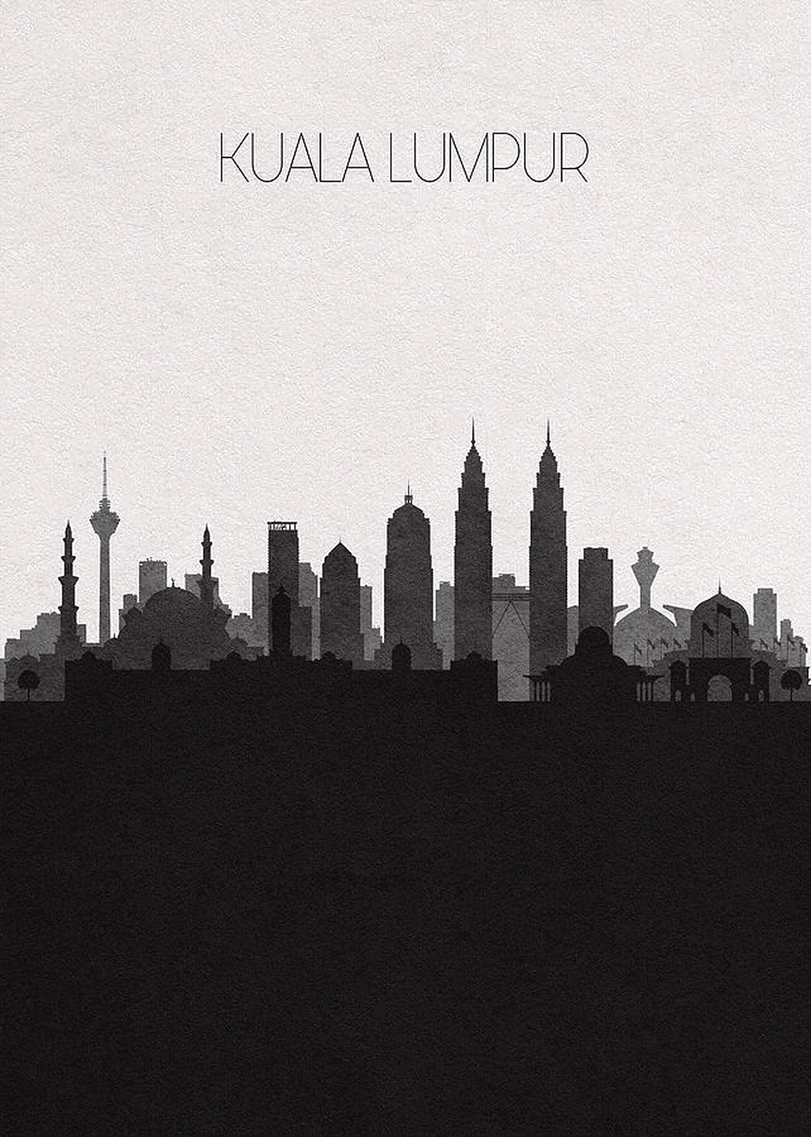 Silueta Kuala Lumpur Fundal
