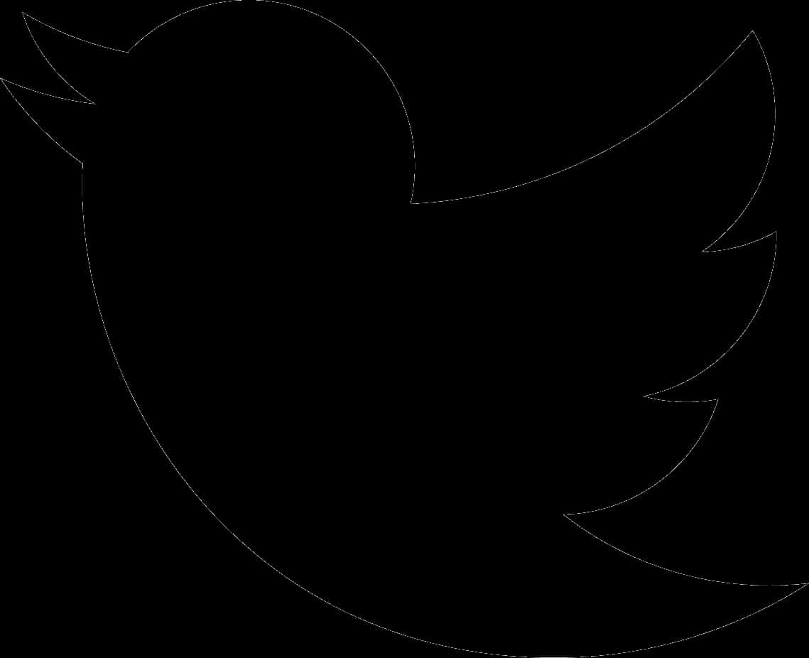 Siluetă Logo Twitter Negru Fundal