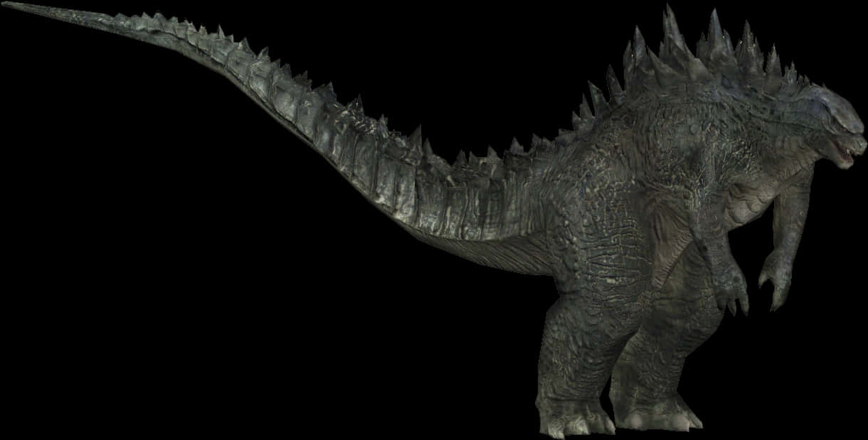 Silueta lui Godzilla pe fundal negru Fundal