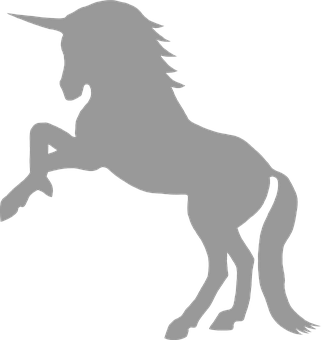 Siluetă Mistică de Unicorn Fundal