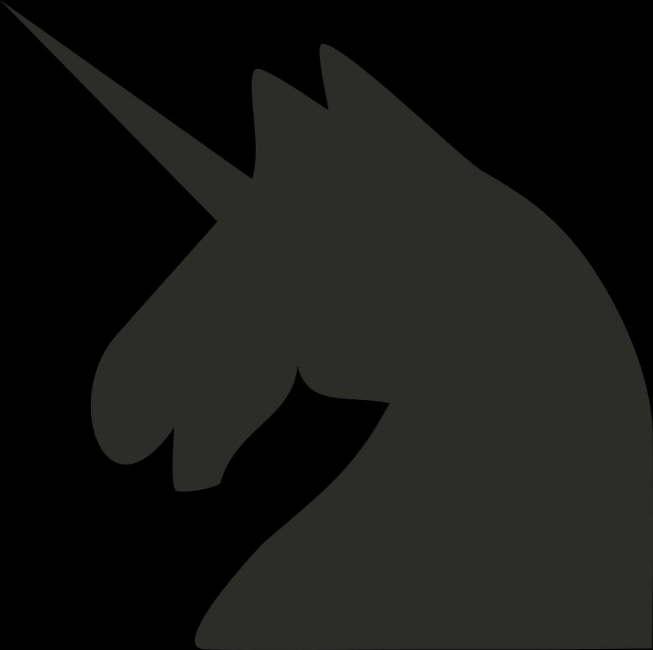 Siluetă Profil Unicorn Fundal