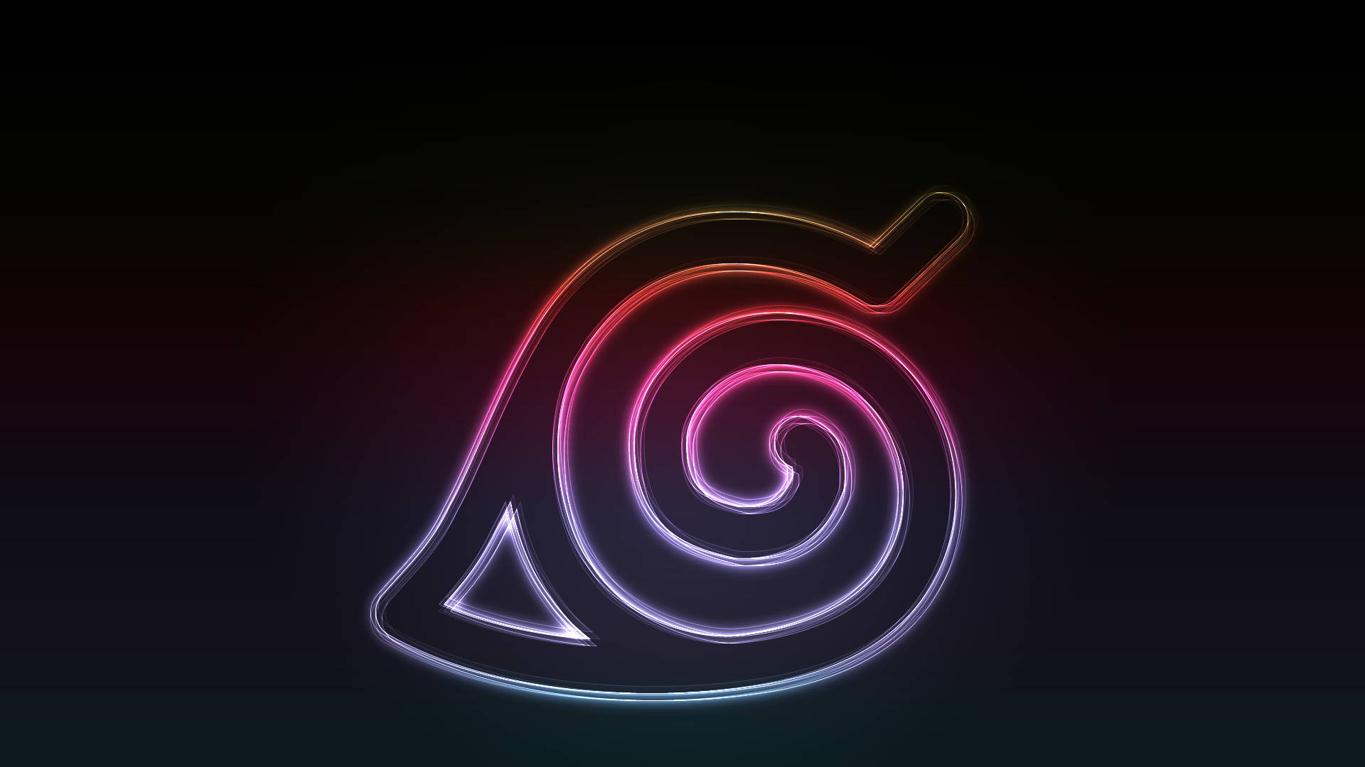 Simbol Naruto în culori neon Fundal