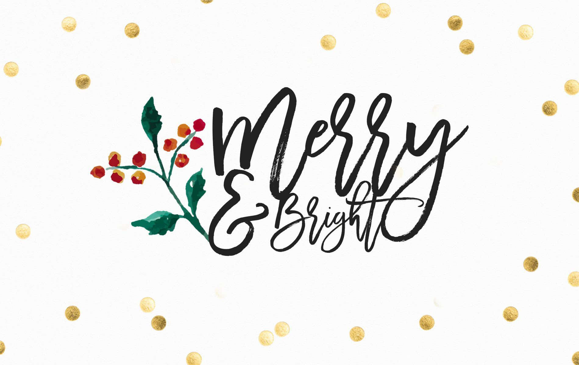 Simplu salut de Crăciun Merry And Bright pentru iPad Fundal