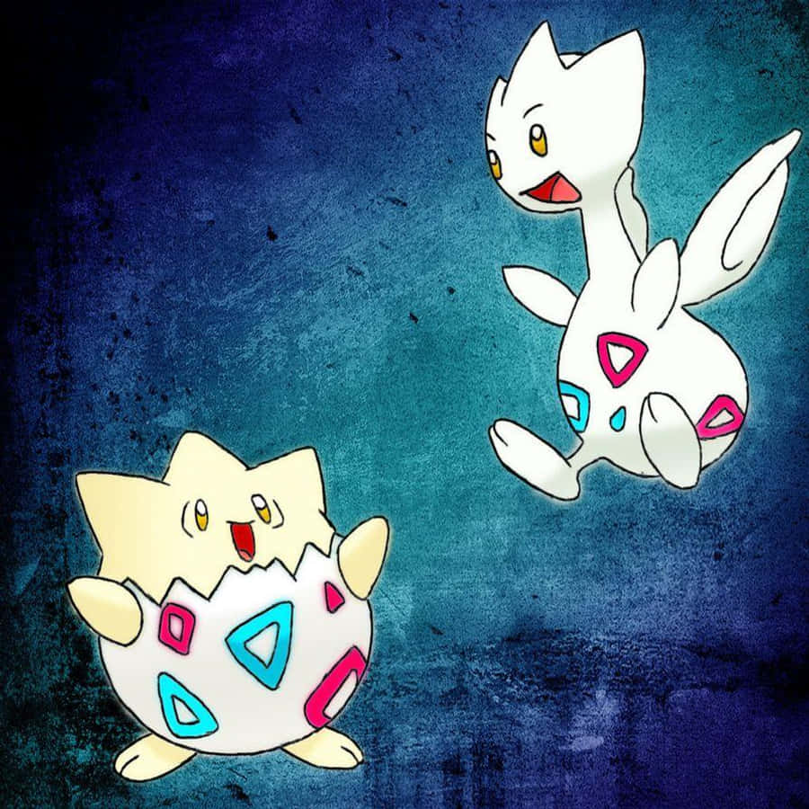 Simte puterea lui Togetic cu acest fundal albastru gradient. Fundal