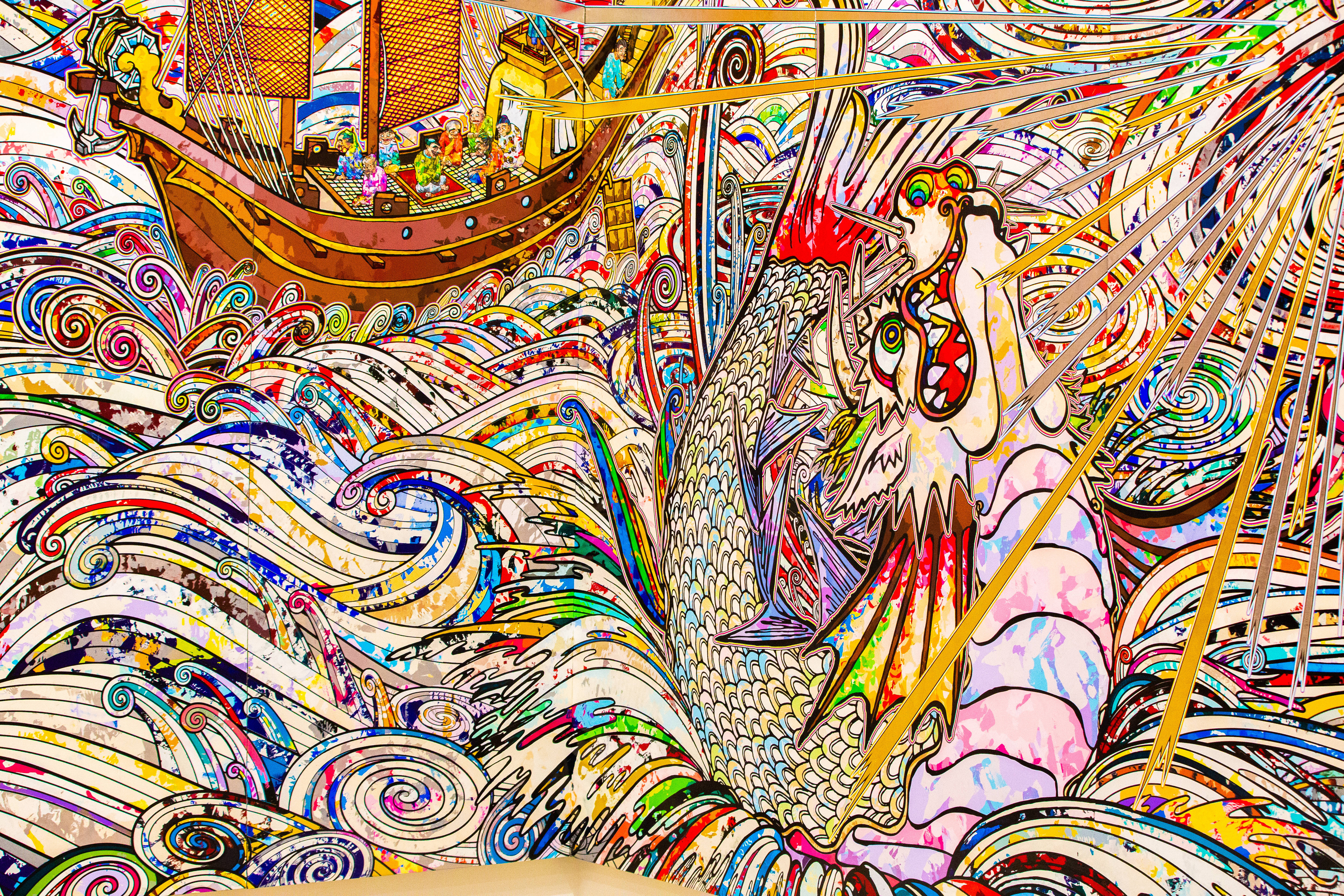 Sirenă 4K Takashi Murakami Fundal