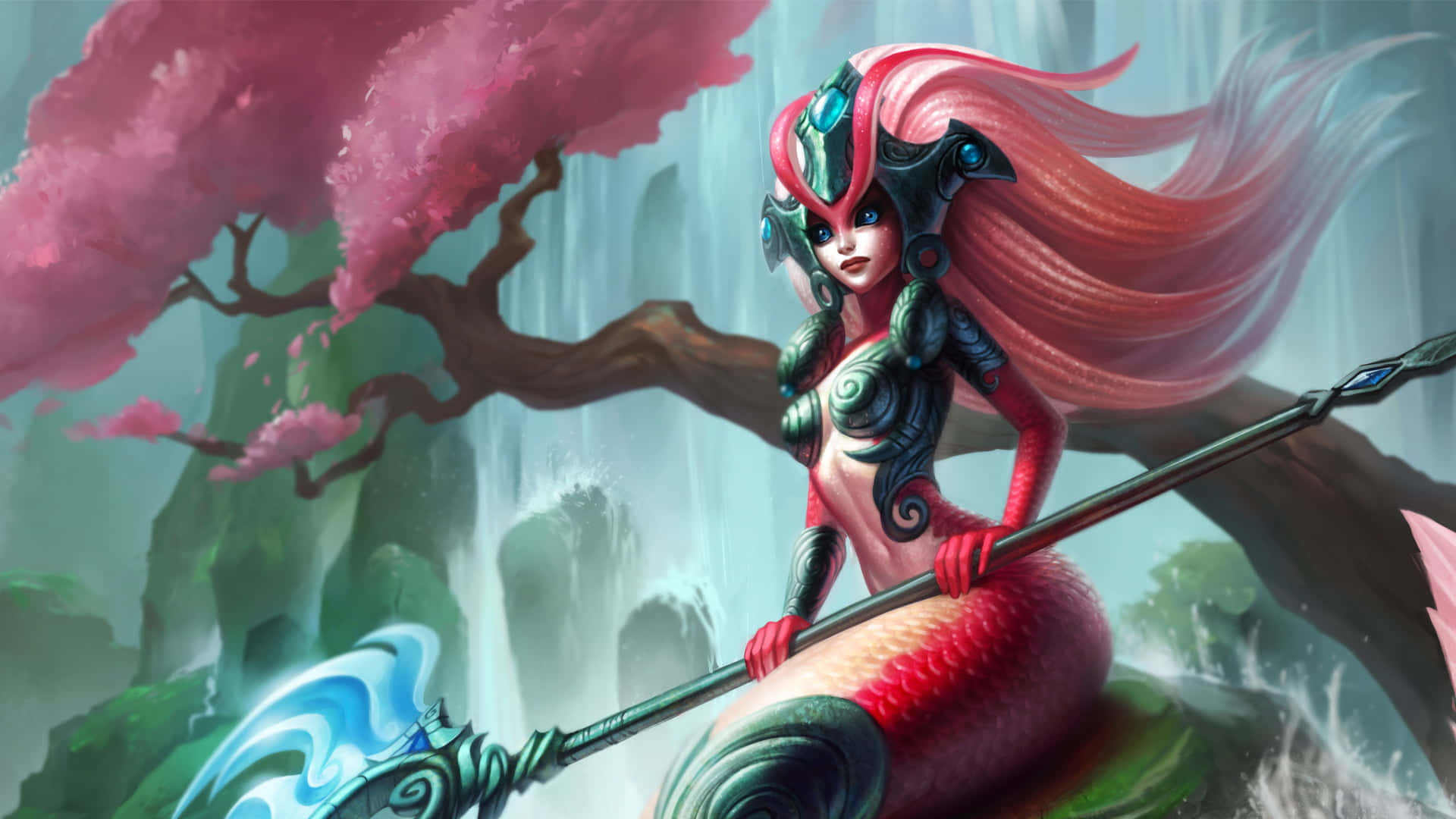 Sirenă Colorată League of Legends Fundal
