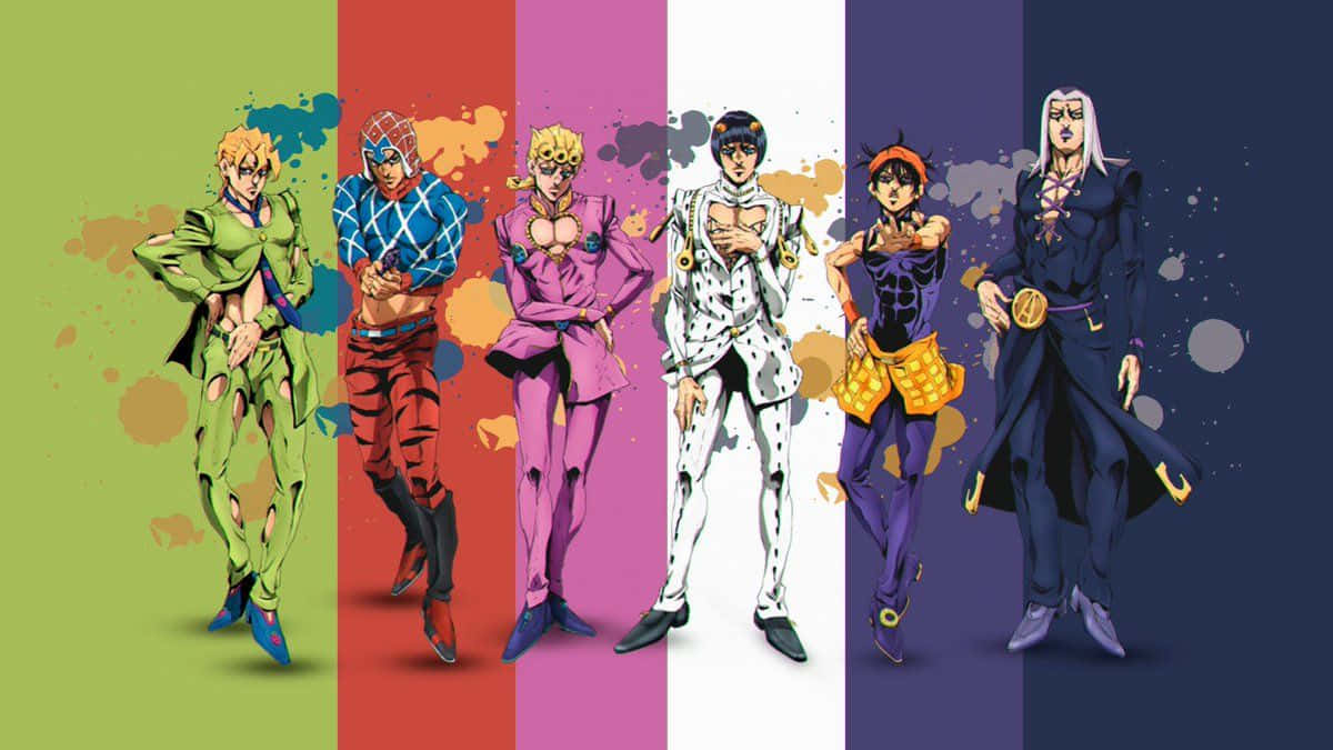 Six Golden Wind în Manga Jojo Fundal