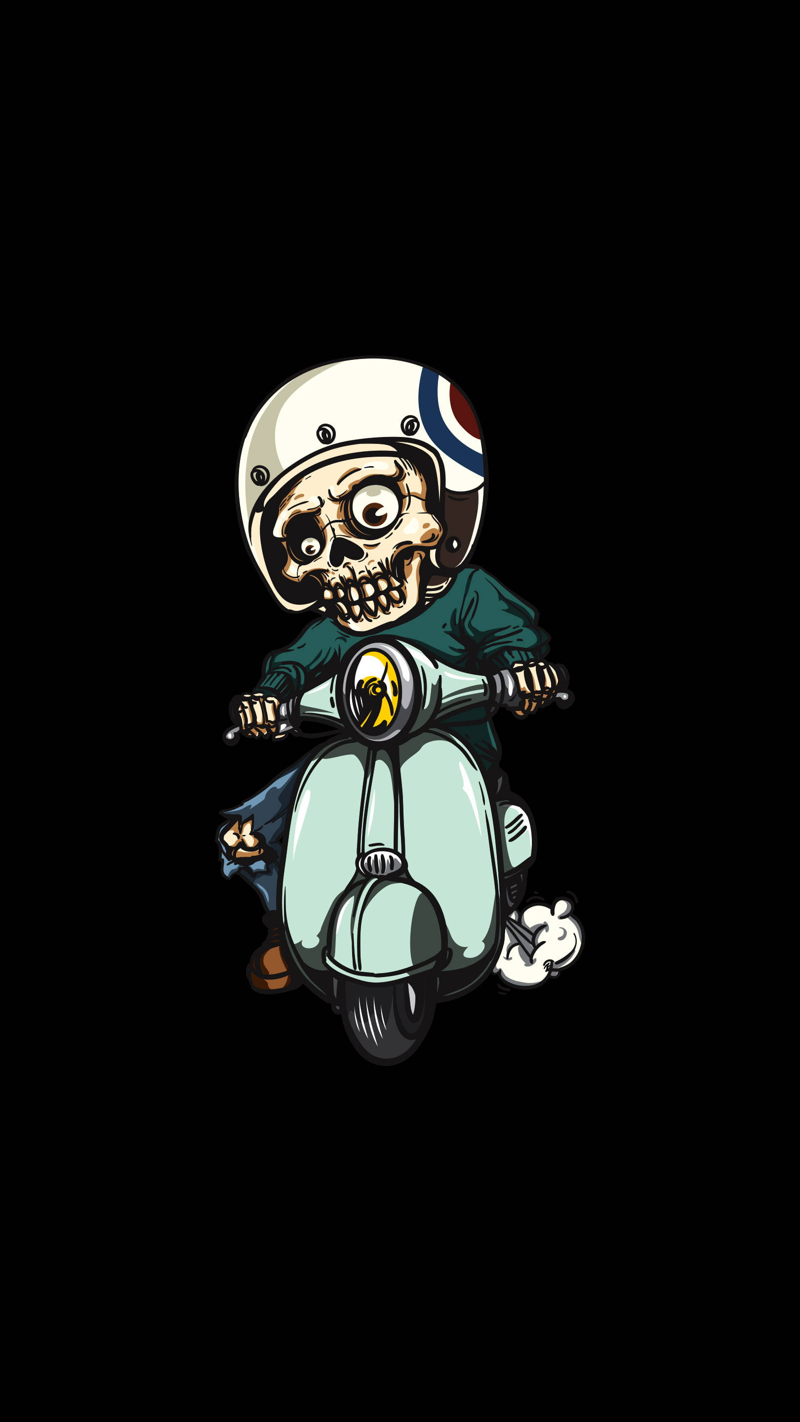Skeleton pe trotinetă tatuaj HD Fundal