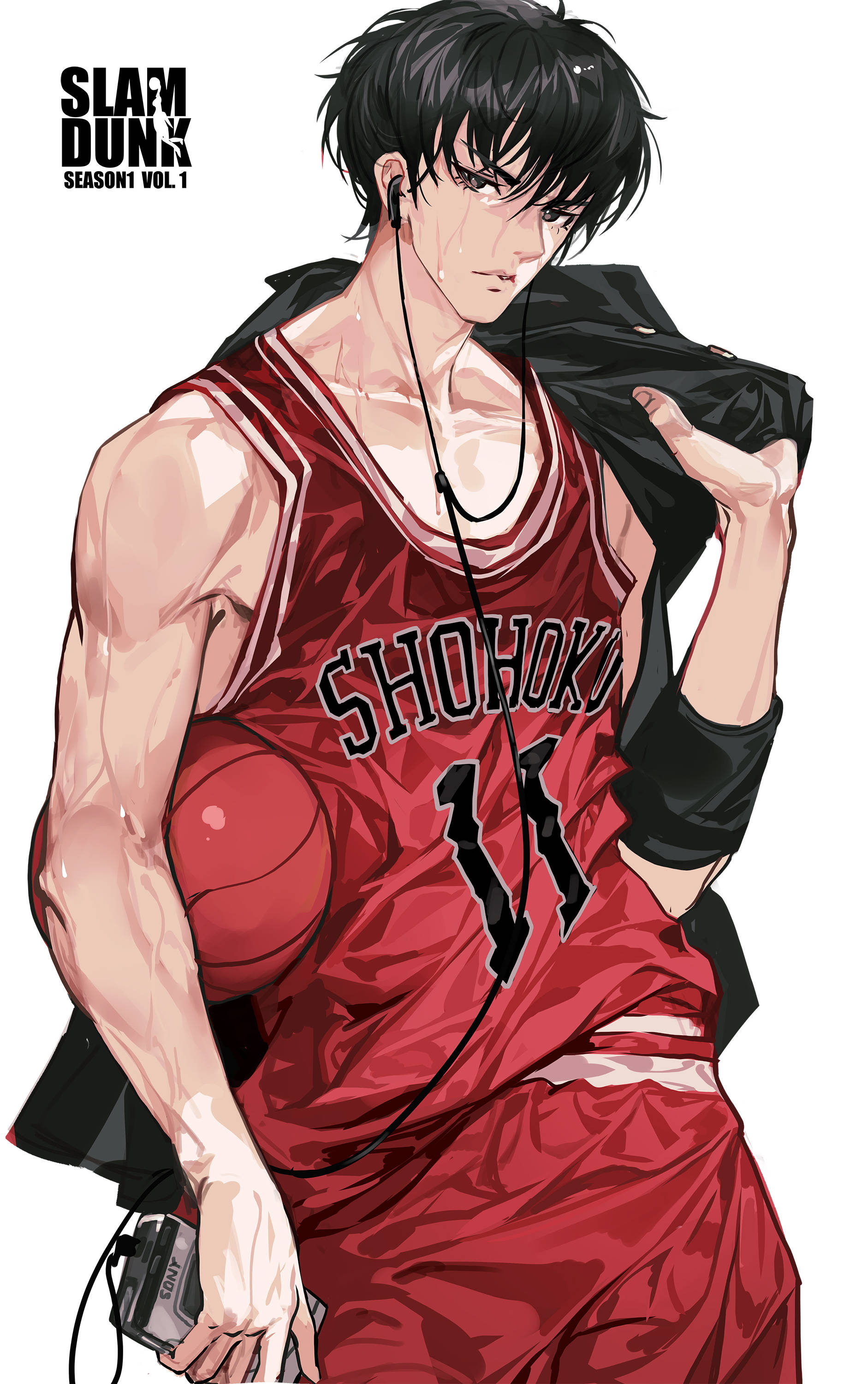 Slam Dunk Rukawa Portrait Fundal