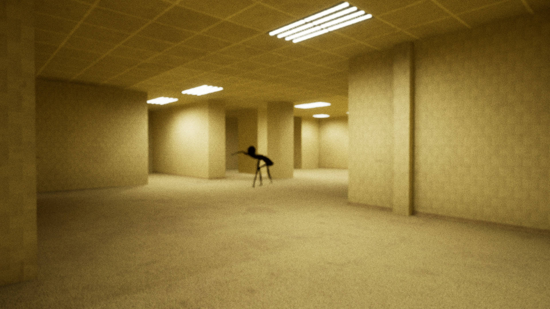 Slenderman din Backrooms Fundal