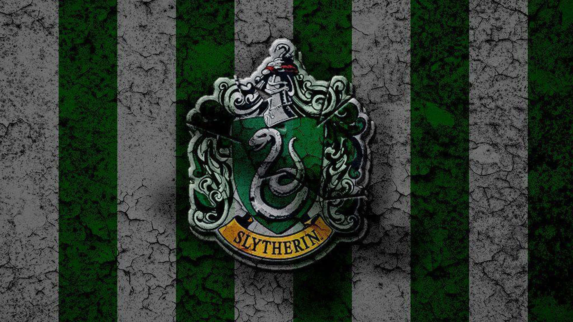 Slytherin Drăguț Ciment Alb Verde Fundal