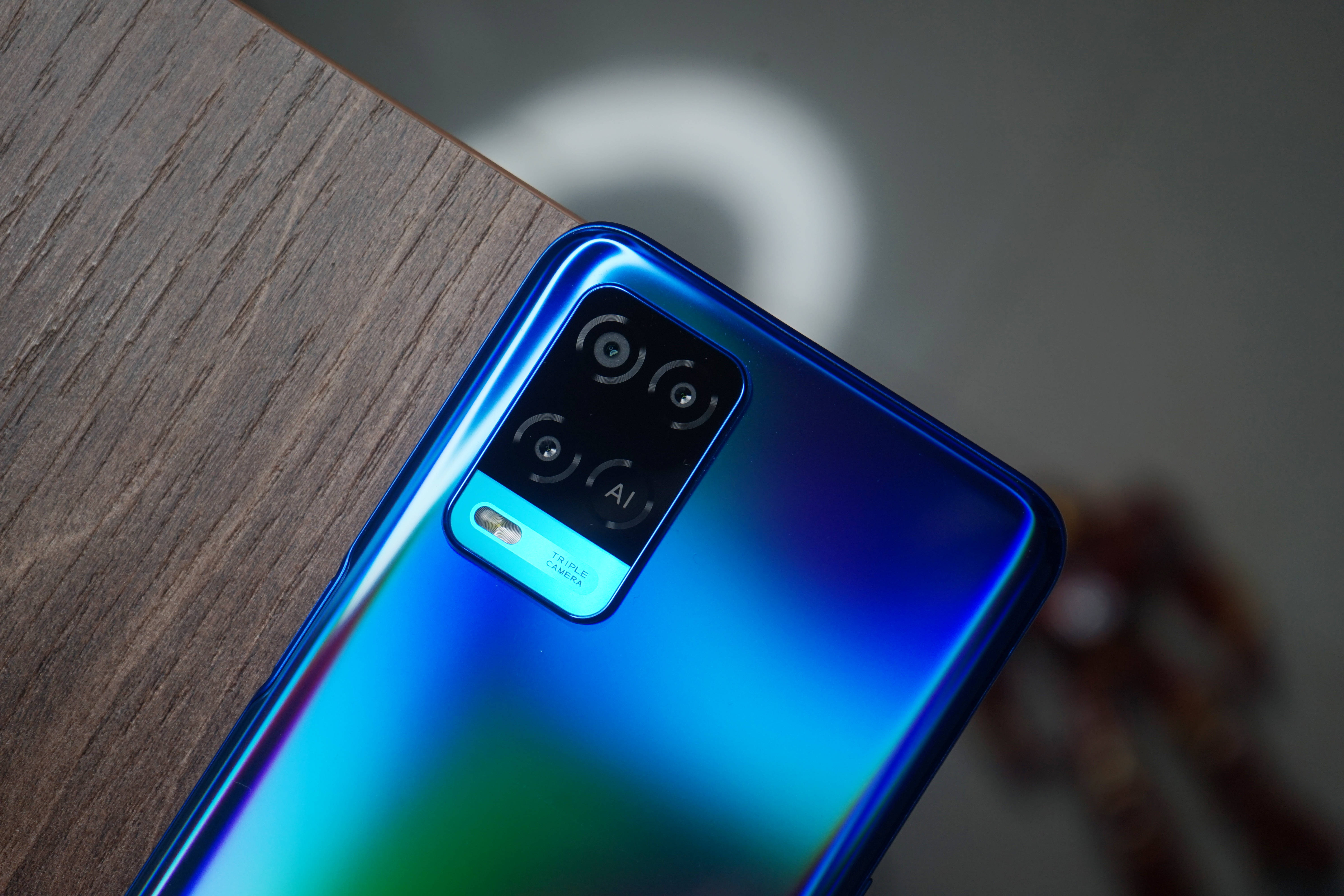 Smartphone Android Oppo Albastru Fundal