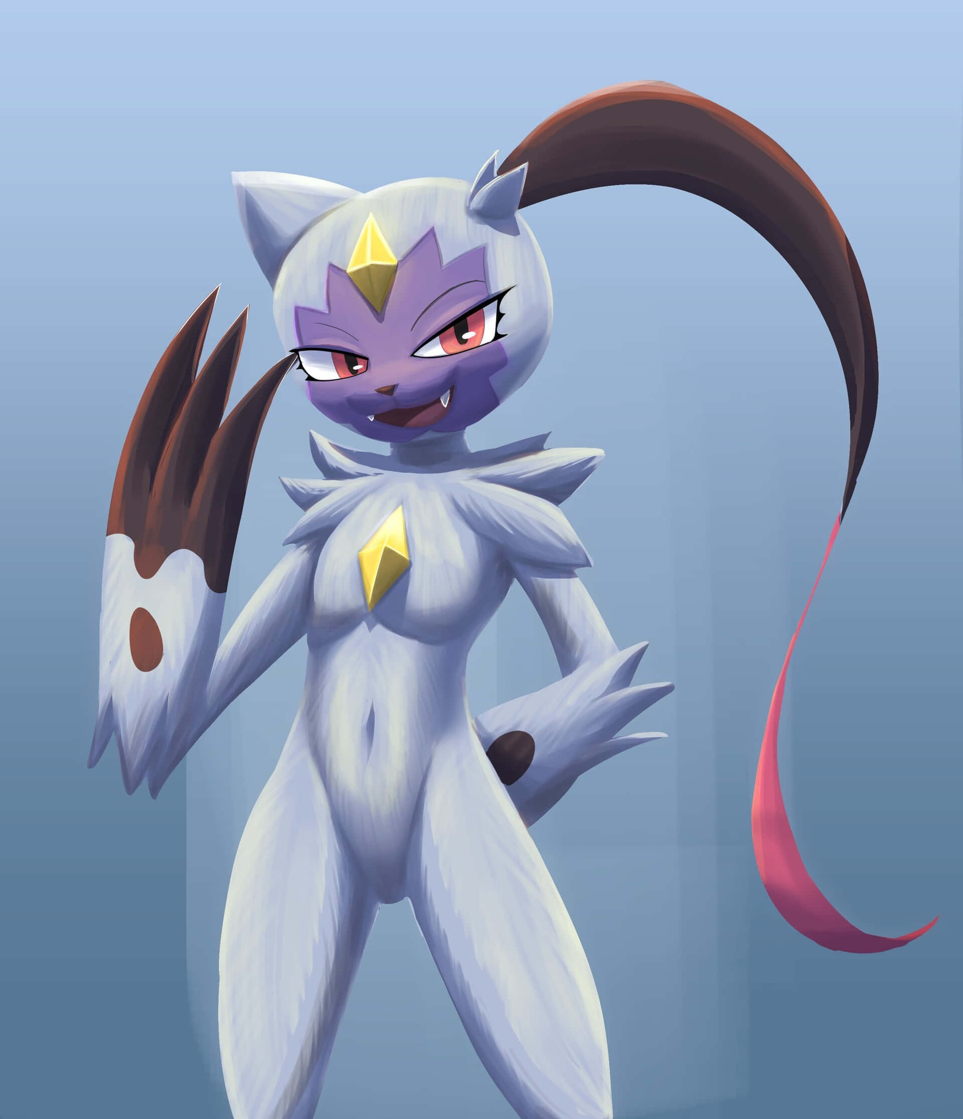 Sneasler Pokemon făcând gestul de salut Fundal