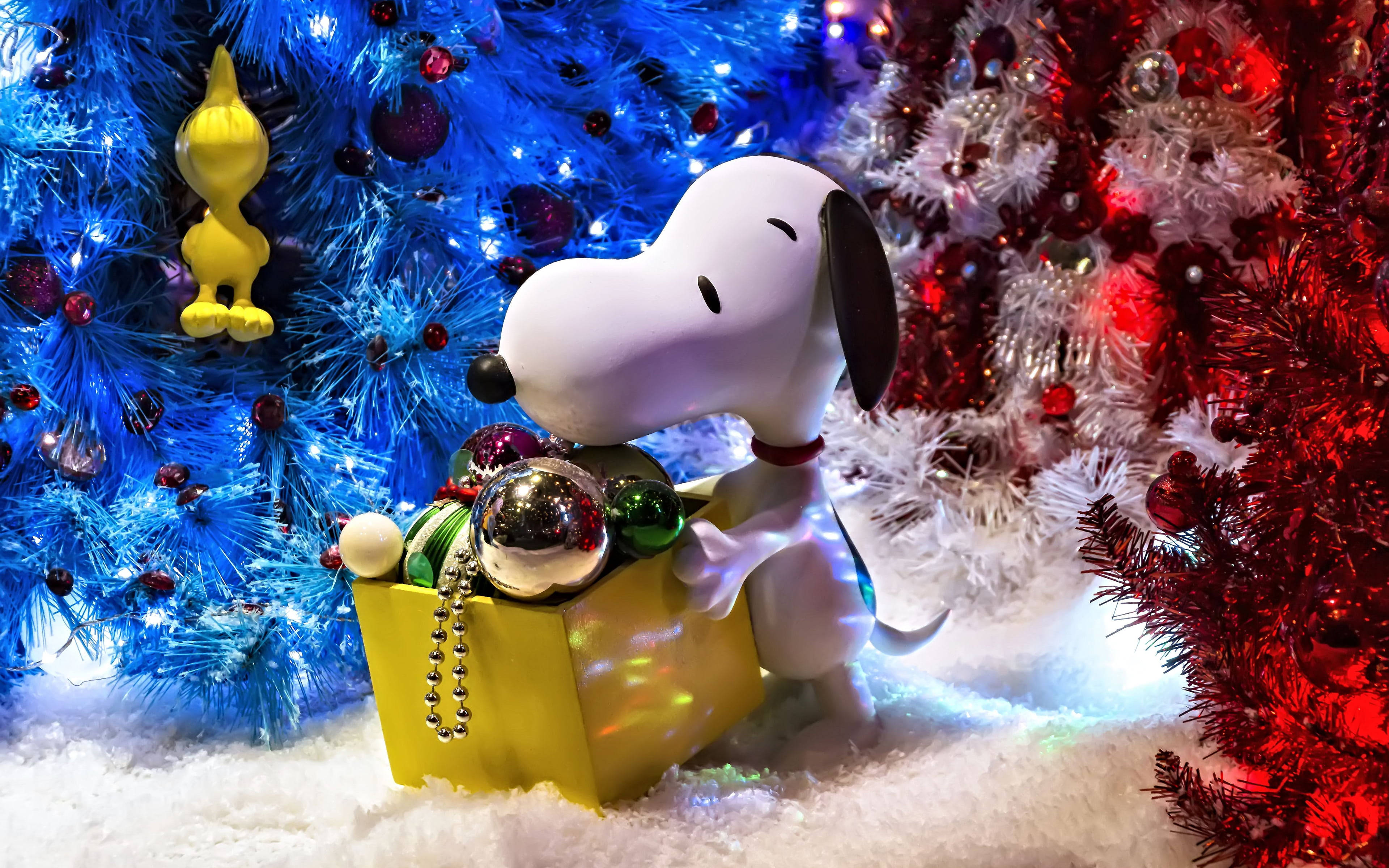 Snoopy Crăciun 3D Fundal