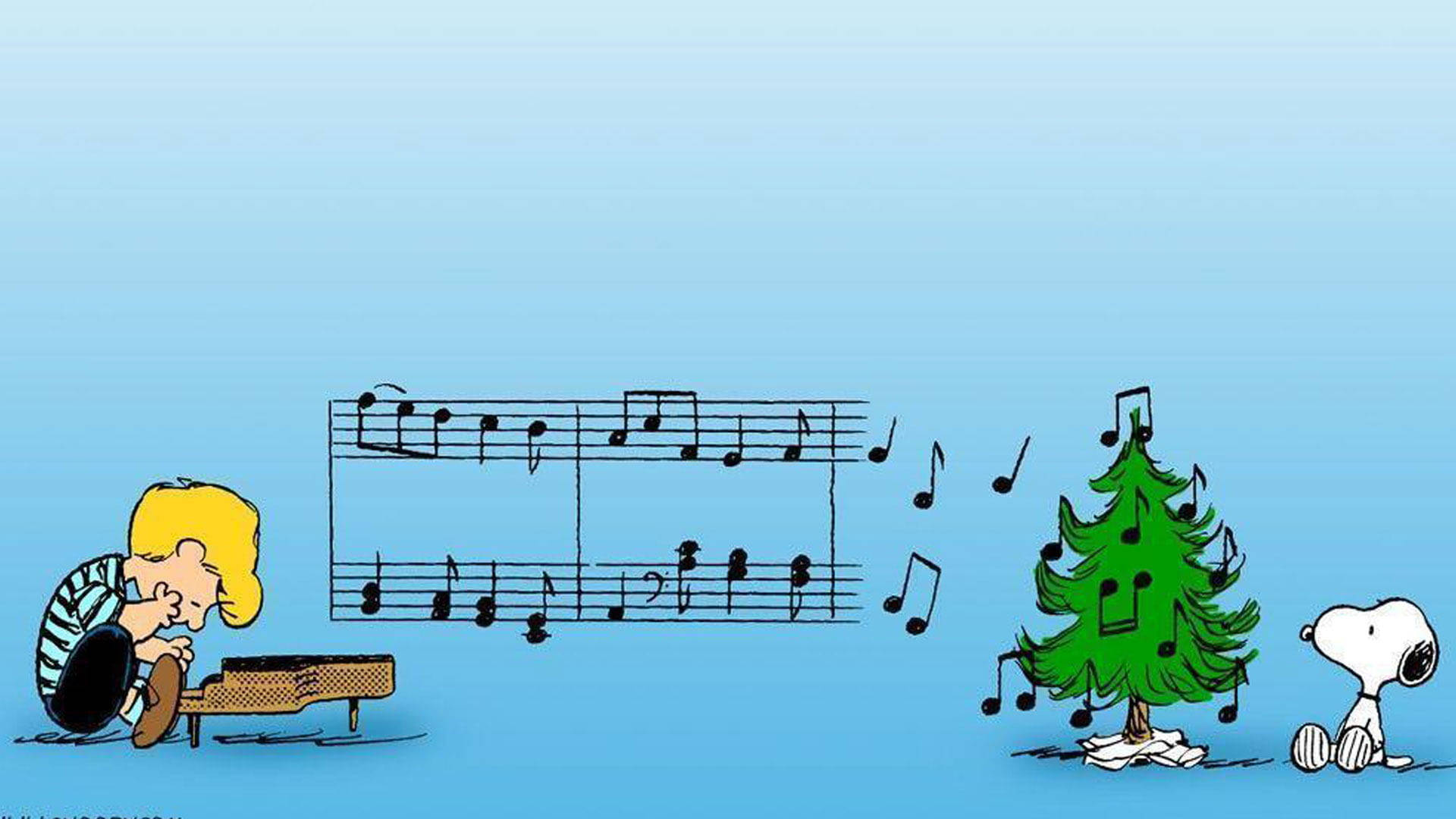 Snoopy Crăciun Note Muzicale Fundal