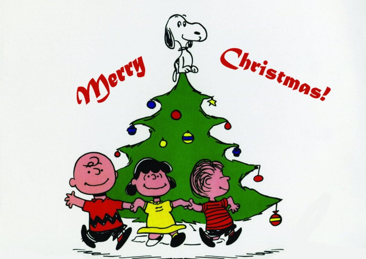Snoopy în Vârf de Brad Fundal