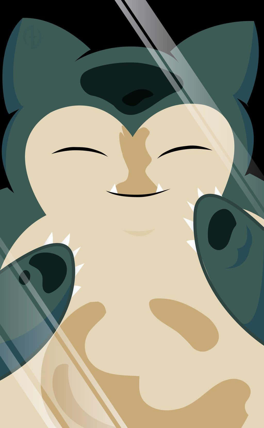 Snorlax relaxându-se după-amiaza Fundal