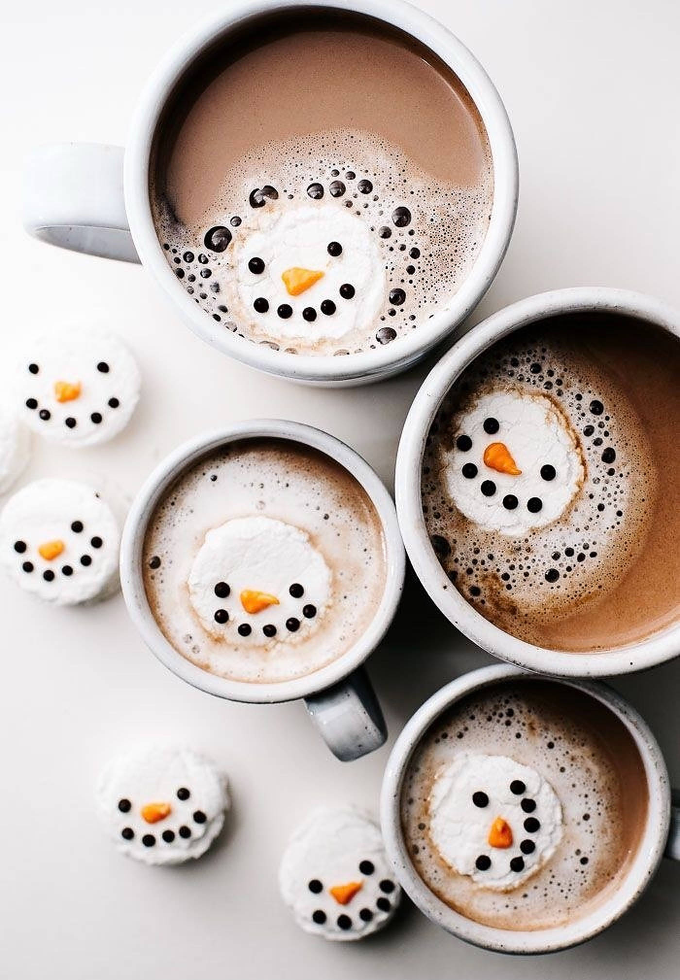 Snowman Drink de Crăciun Confortabil Estetic Fundal