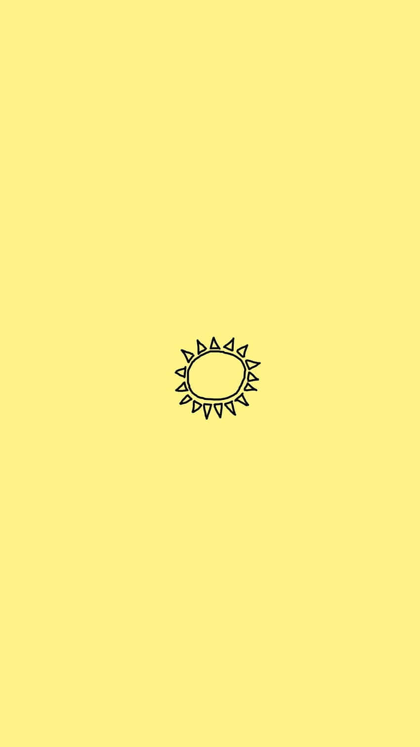 Soare minimalist drăguț galben pastel Fundal