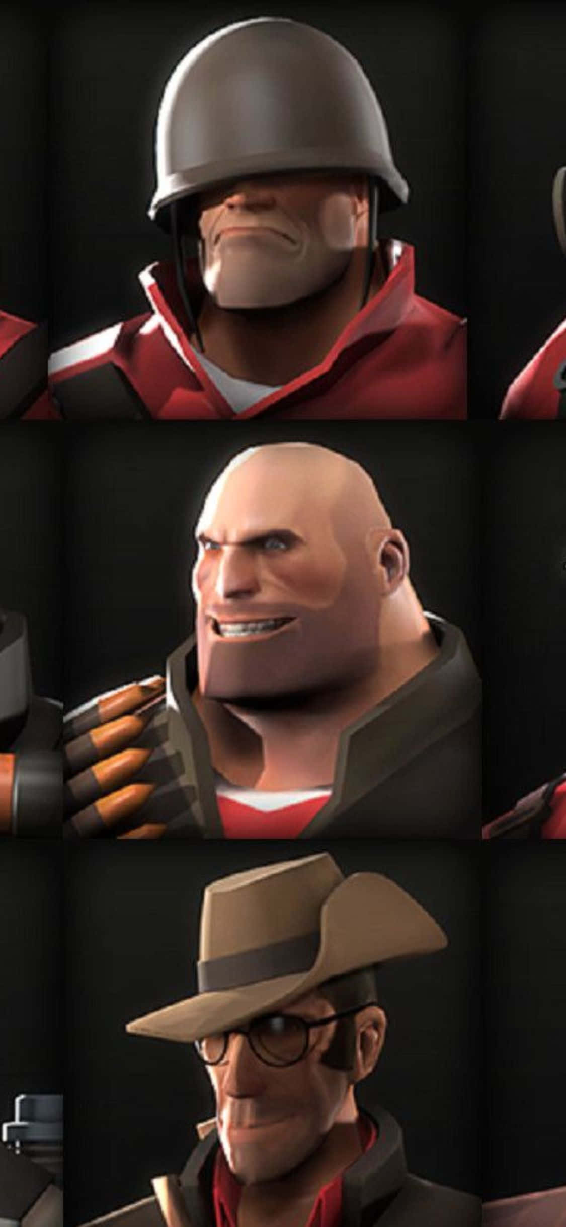 Soldat, Heavy și Sniper – Fundal iPhone Xs TF2 Fundal