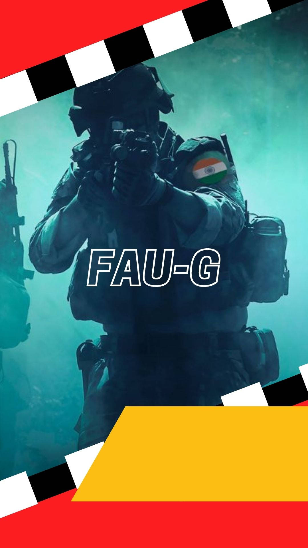 Soldier țintind cu o armă FAU-G Colorat Fundal