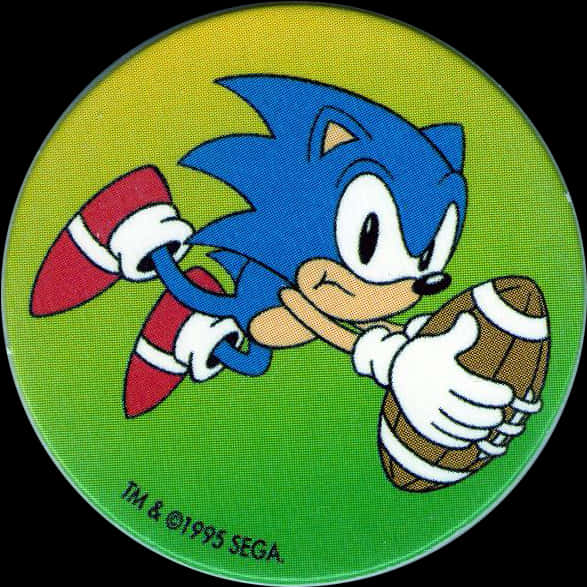 Sonic Retro Ținând Inelul 1995 Fundal
