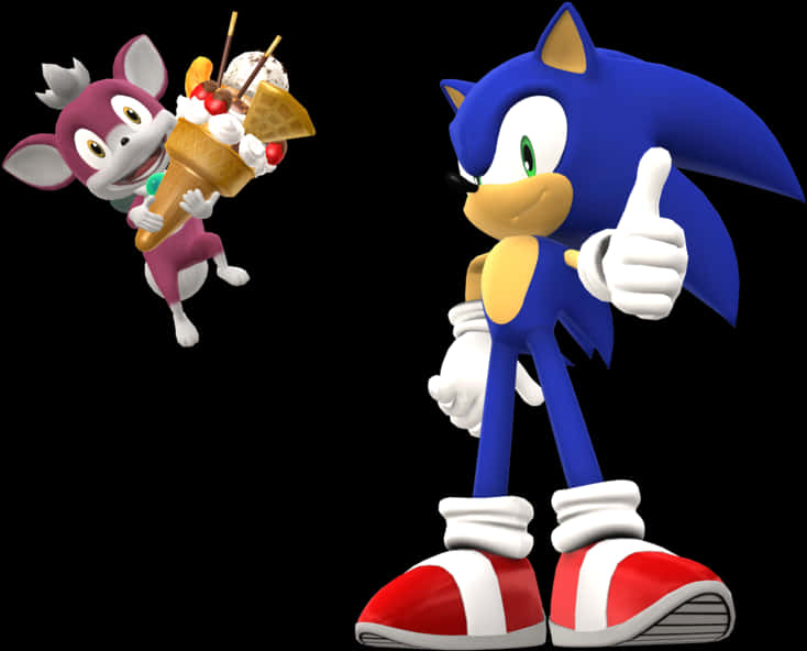 Sonic și prietenul cu înghețată Fundal