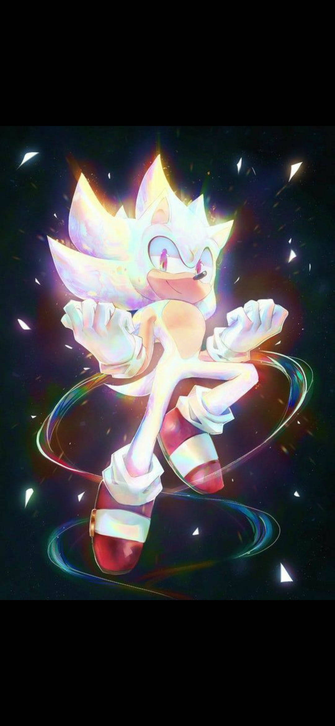 Sonic The Hedgehog alb strălucitor Fundal