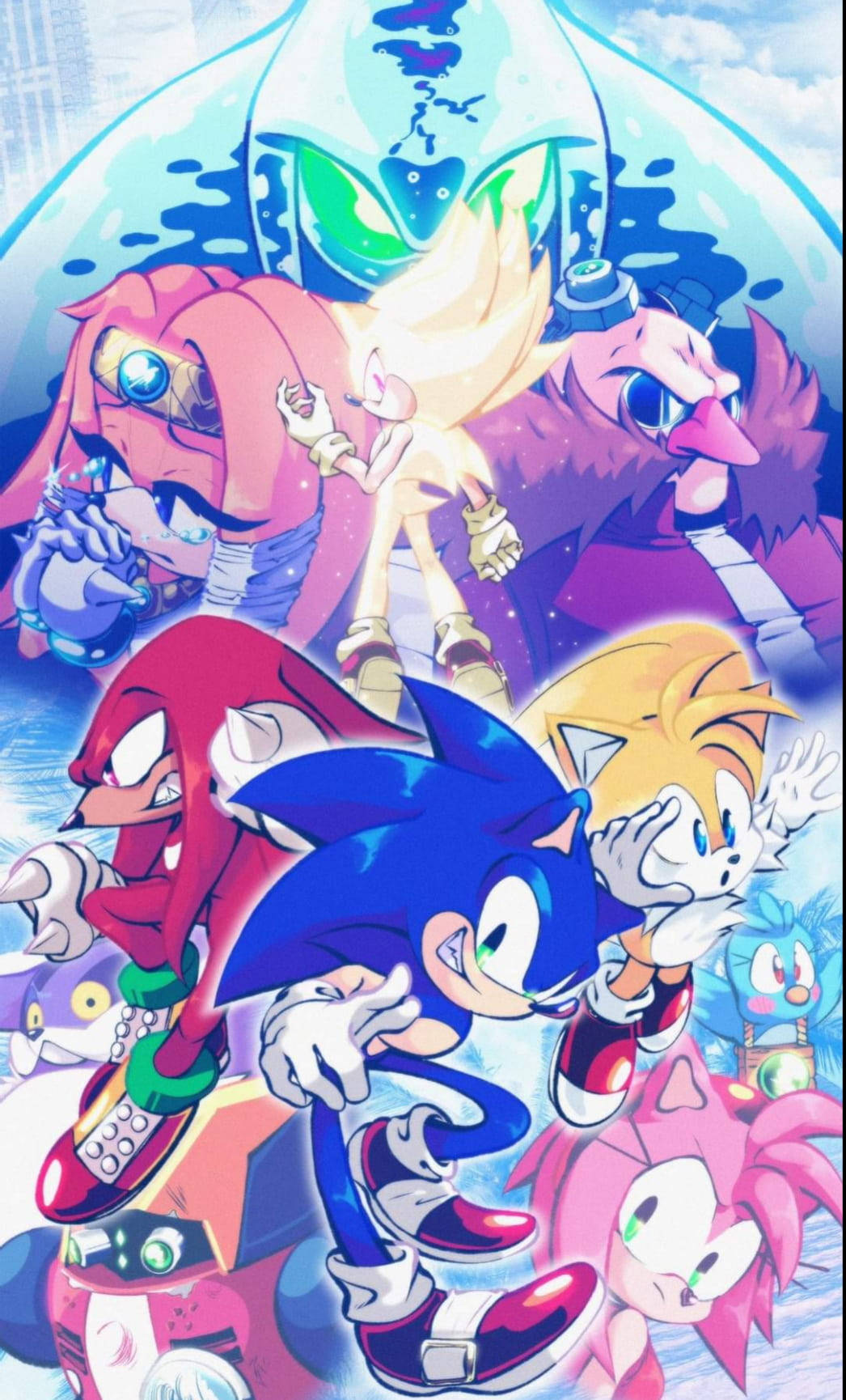 Sonic The Hedgehog și prietenul său Fundal