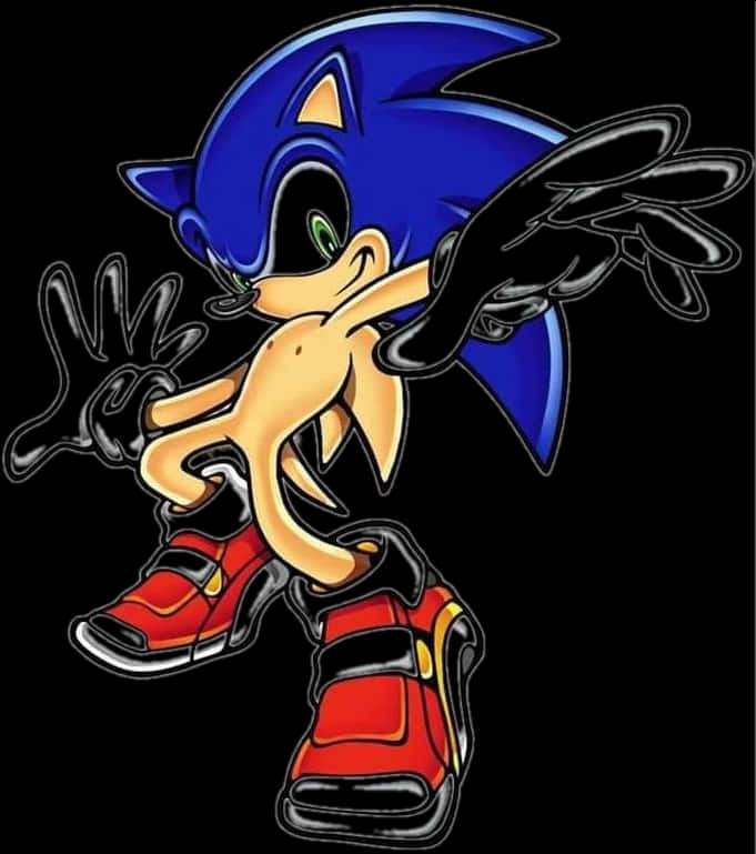 Sonic the Hedgehog în poziție clasică Fundal
