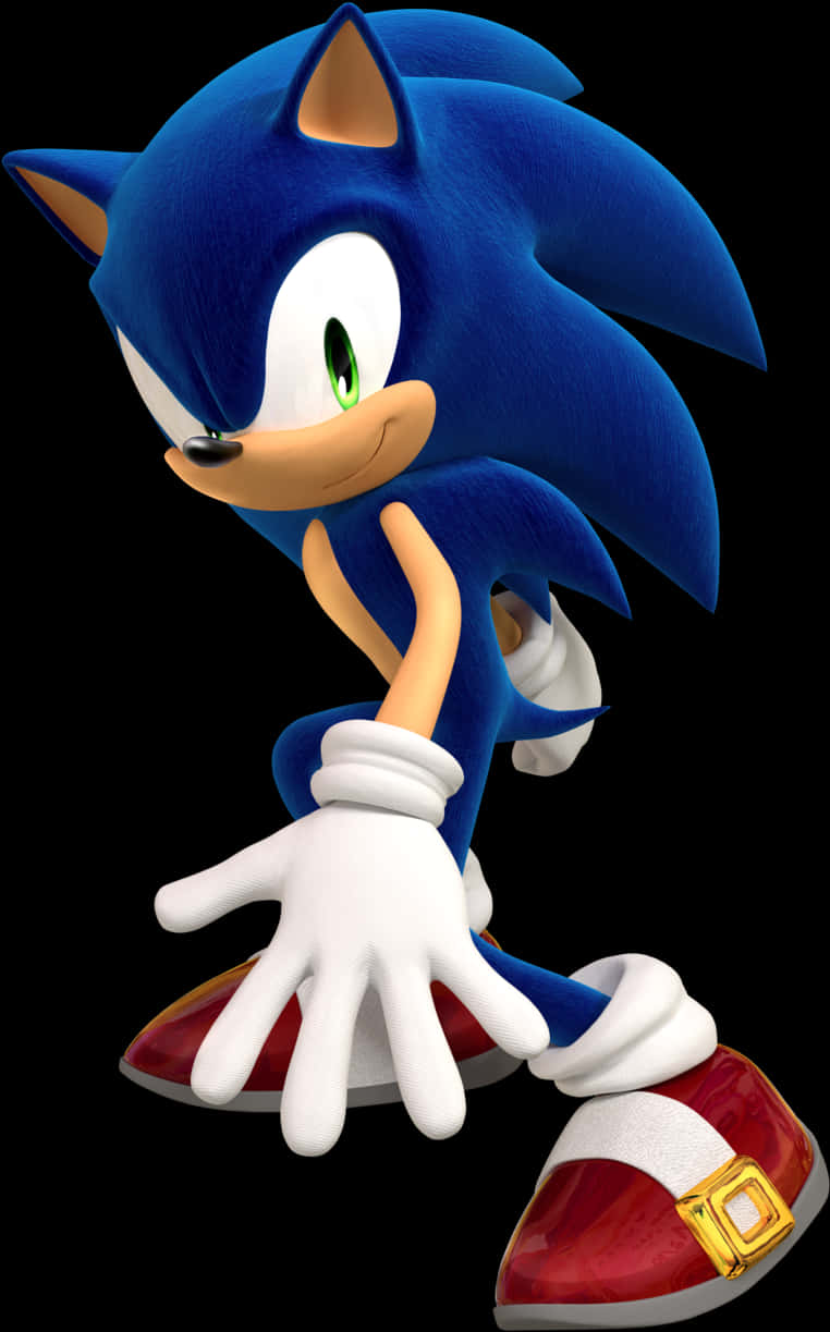 Sonic The Hedgehog în Poziție Clasică Fundal
