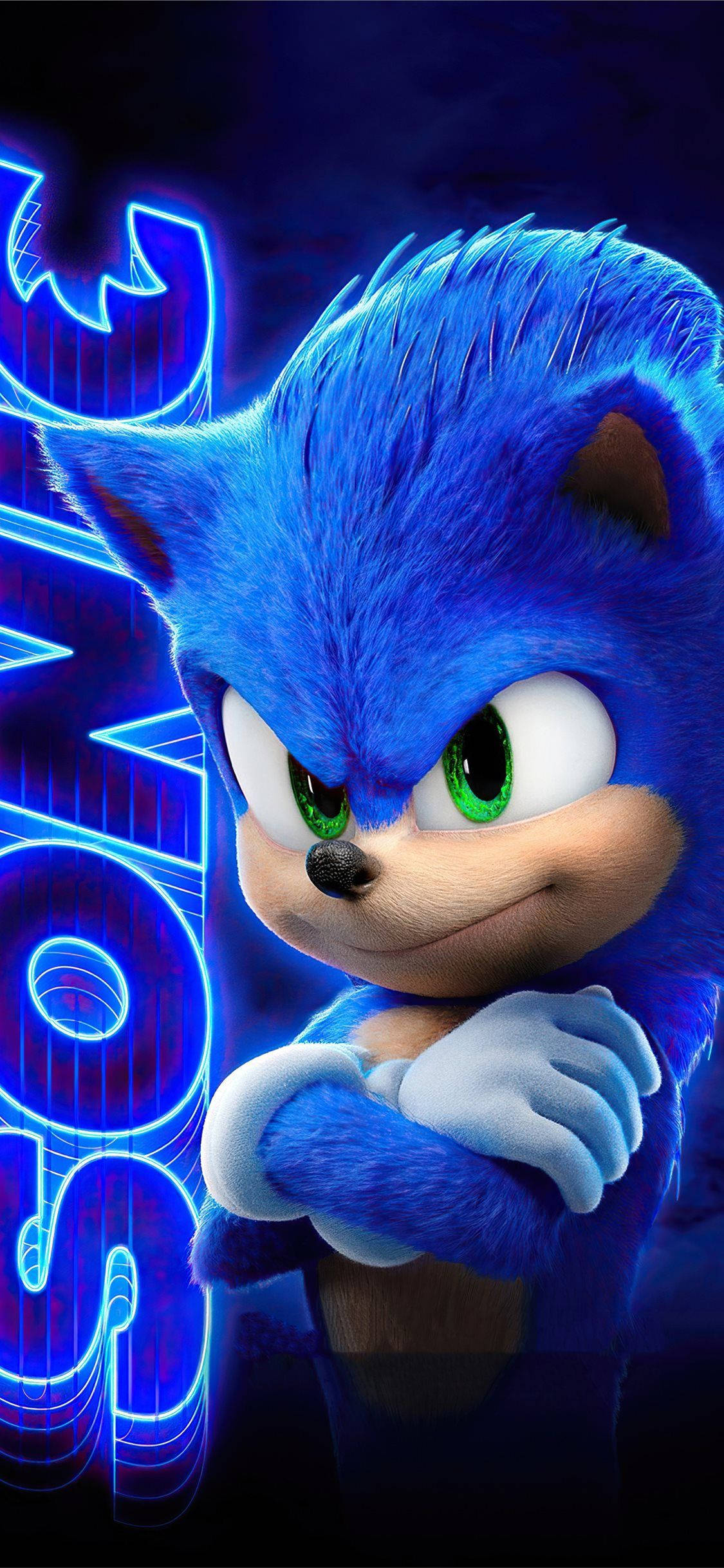 Sonic The Hedgehog Neon Mobil Fundal