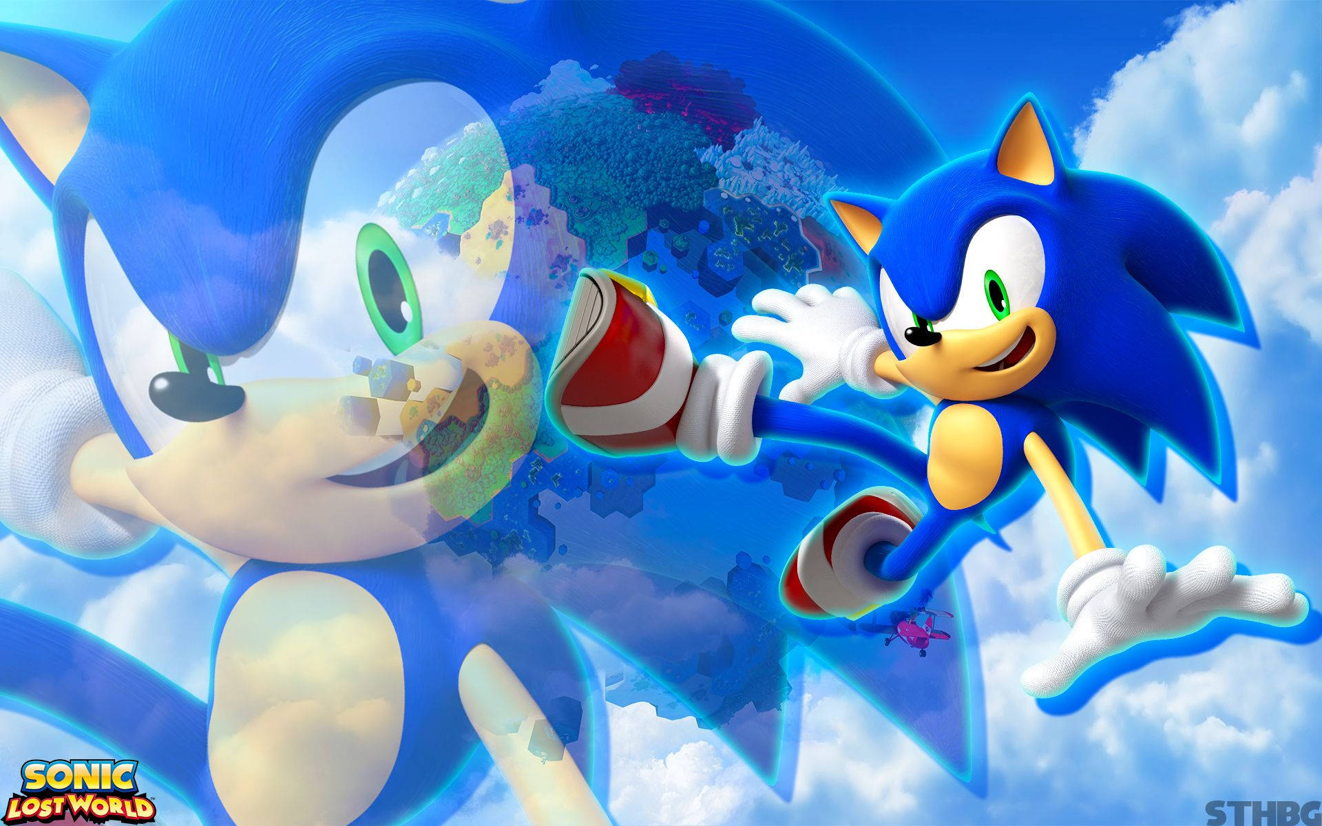Sonic the Hedgehog pierdut într-o lume magică Fundal