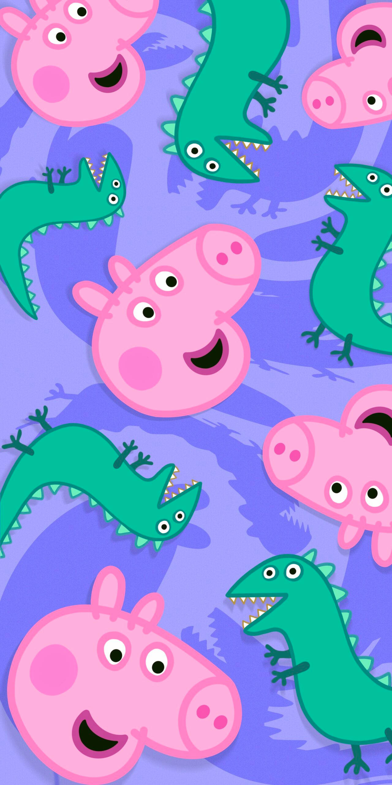 Șopârla Mare și Peppa Pig iPhone Fundal