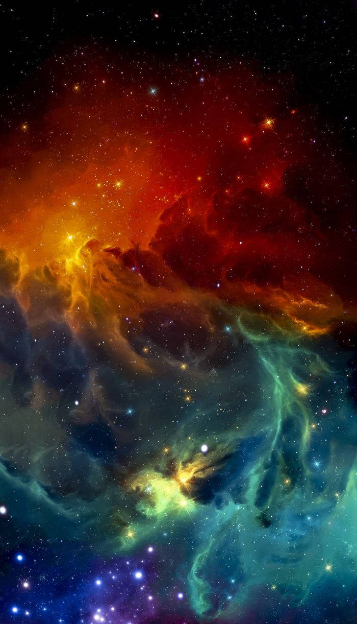 Spațiu Colorat Estetic pentru iPhone 11 Fundal