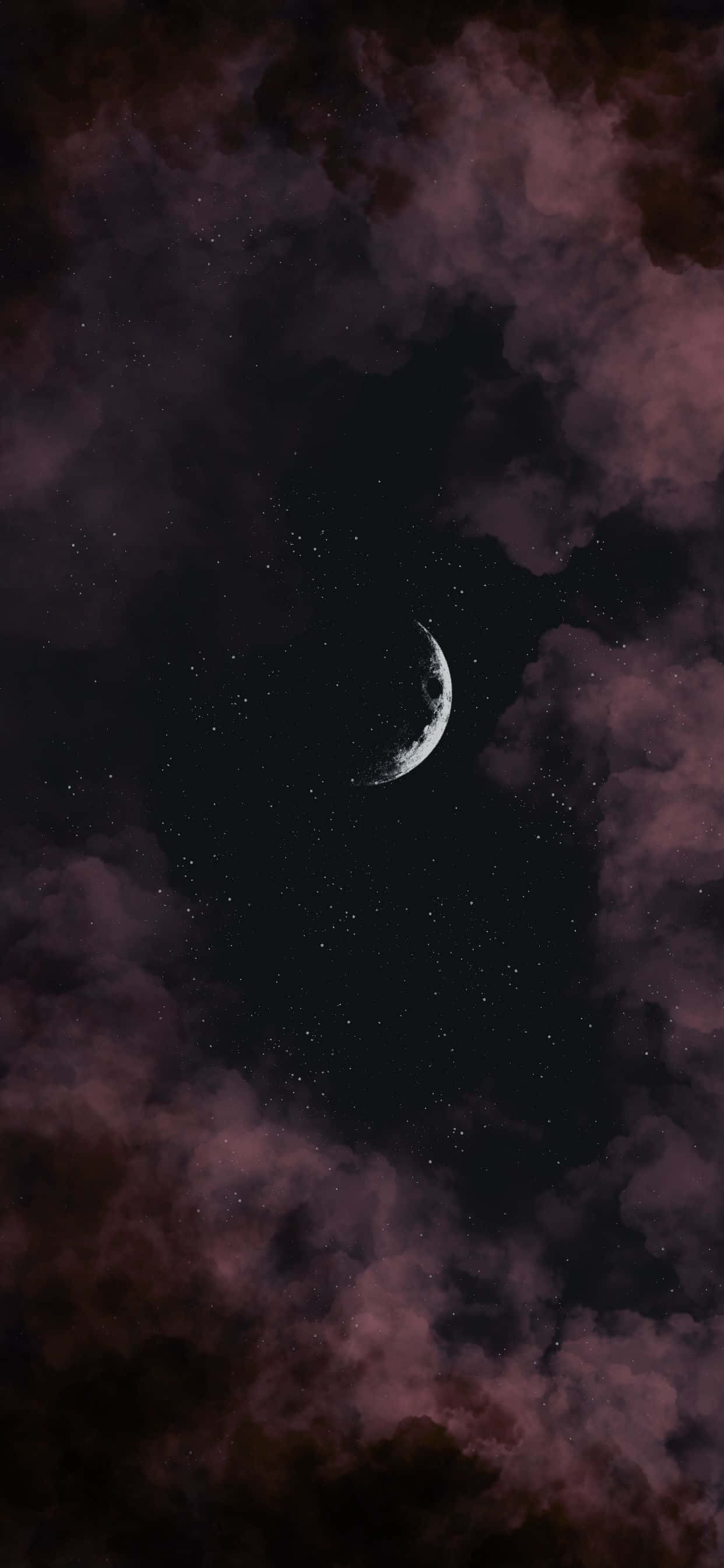 Spectacul cer nocturn iluminat de lună Fundal