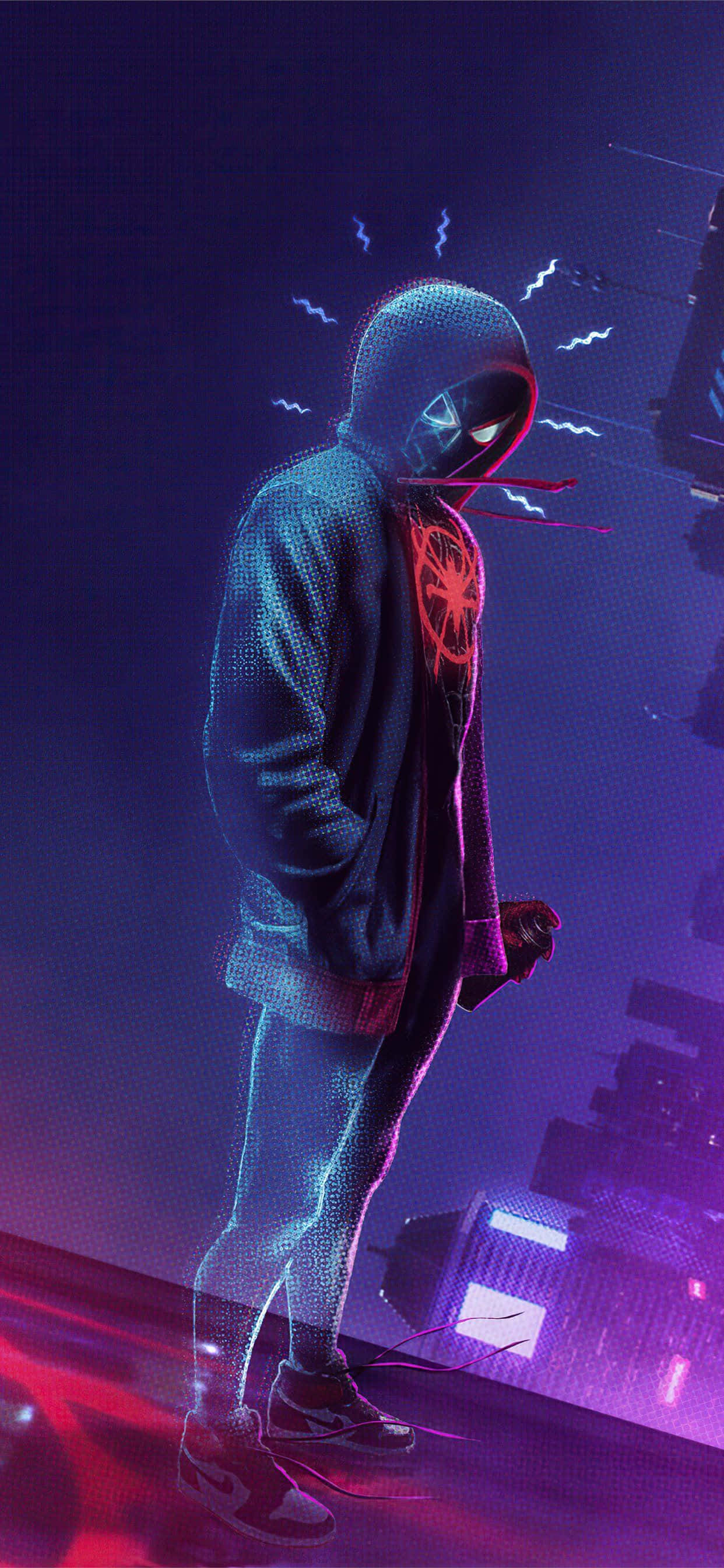 Spider Man Hanescu Miles Morales iPhone Fundal