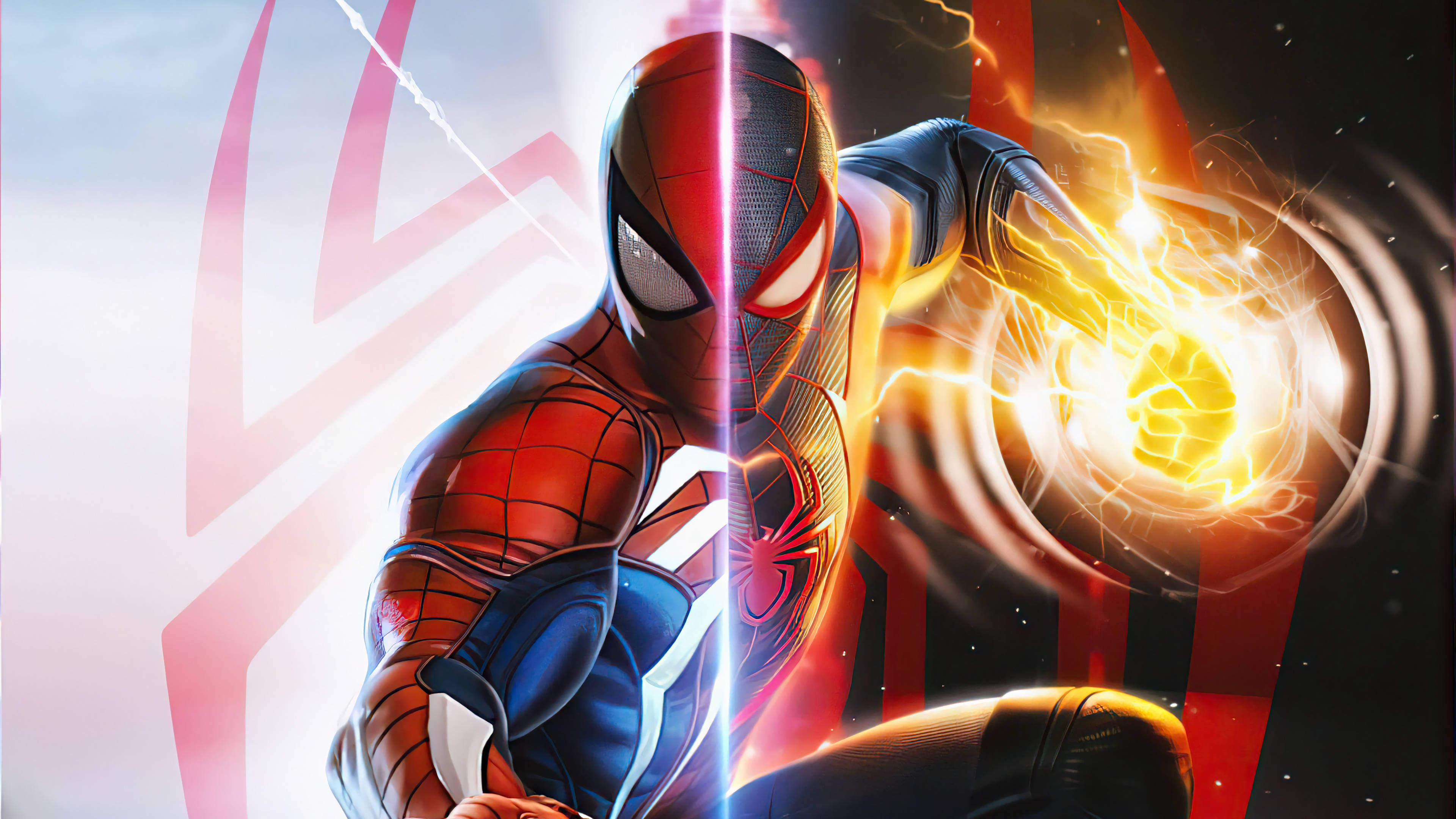 Spider Man Miles Morales Putere Galbenă PS5 Fundal