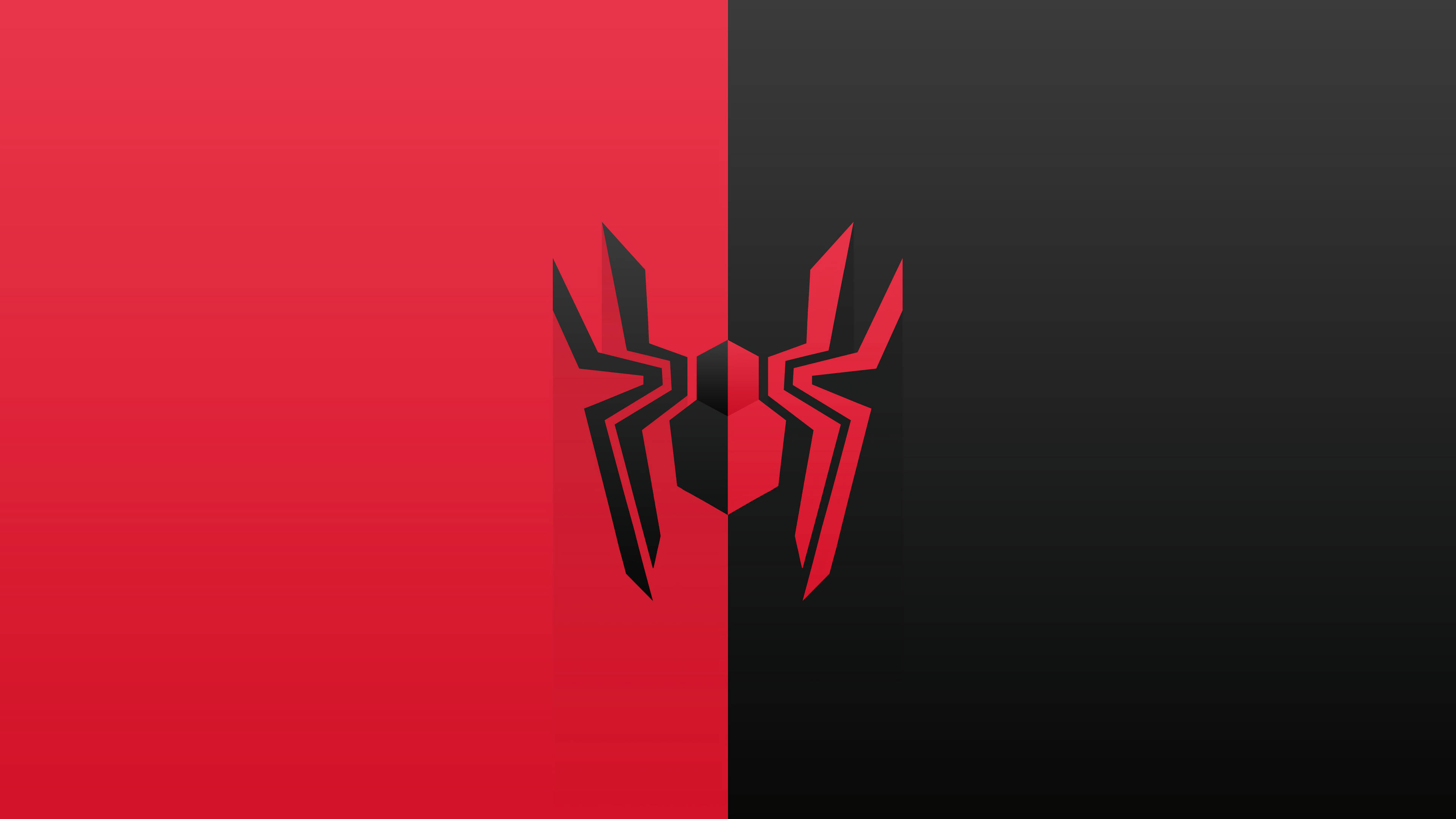 Spider-Man roșu și negru 4K Fundal