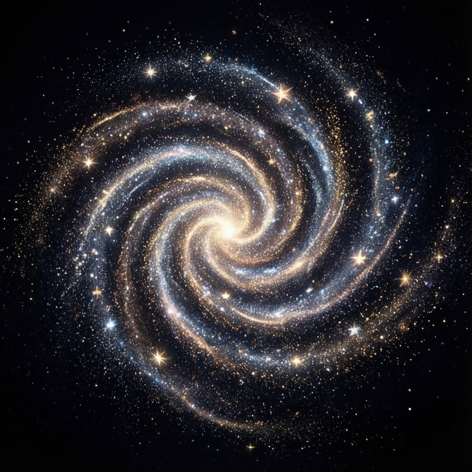 Spirala de Praf Galactic Fundal
